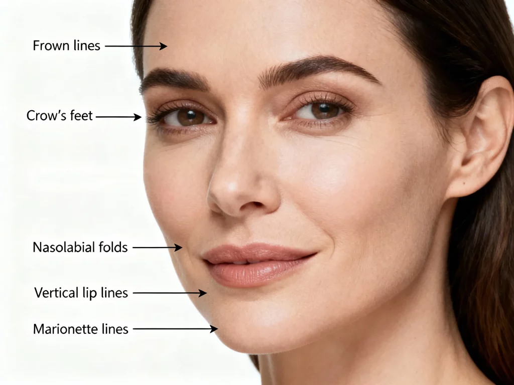 Les rides du visage